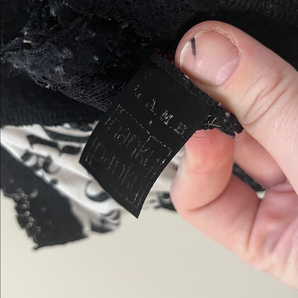 ✨🆕BNWOT!RARE!L.A.M.B. X Hanky Panky White W/ Black Script Bralette!Sz S! - Picture 3 of 4